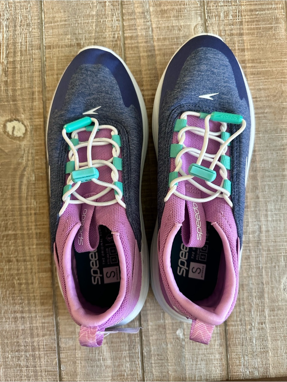 Speedo Women’s Aqua Trek Navy, Purple and Teal Athletic Water shoe